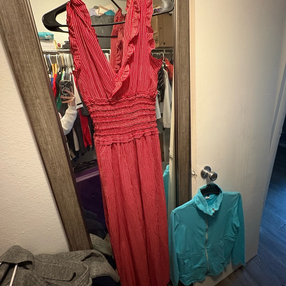 Max Studio Vibrant Red Jumpsuit